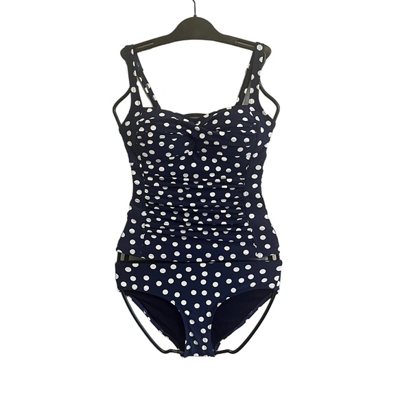 Nip Tuck Swim Swim Nip Tuck Polkadot Tankini Two Piece Swimsuit